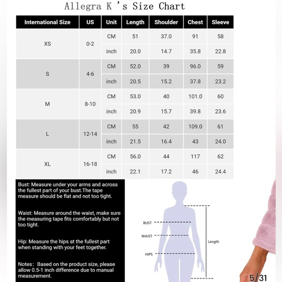 Allegra K Faux Fur Fluffy Coat Collar Warm Winter Outwear Cropped Jacket - Picture 9 of 9